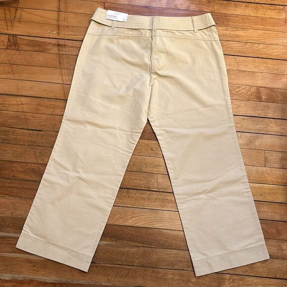 NWT LOFT Women’s Belted Khaki Low Waist Cropped Pants Size 12 - Picture 7 of 8